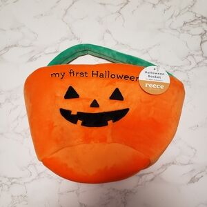 Reece Studio Pumpkin Halloween First  Trick-or-Treat Basket - Orange and Black